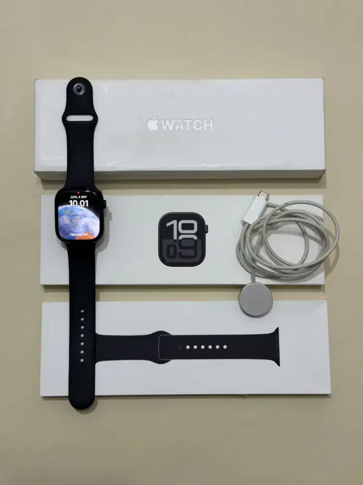 Apple Watch Series 10 46mm - Jet Black - Resmi Indo