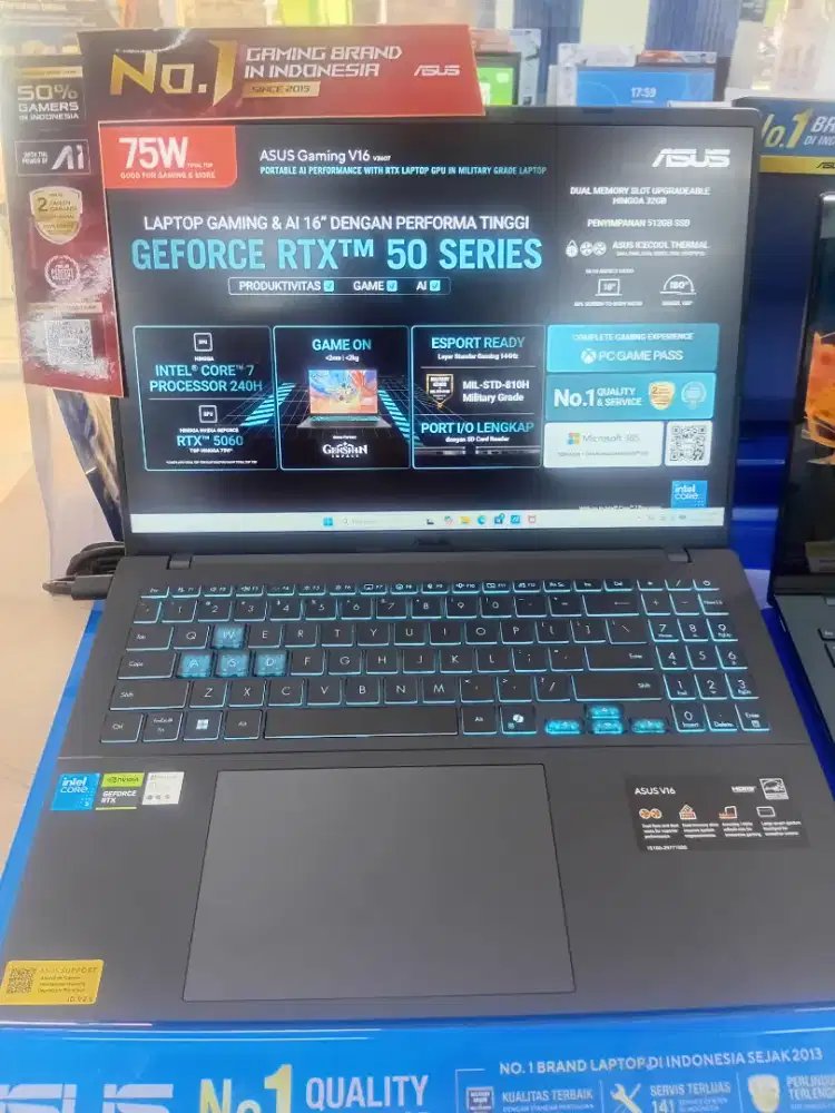 Asus Gaming Laptop V16 V3607VJ-I535B1T-HM 8/512GB Vram 6GB Core 5
