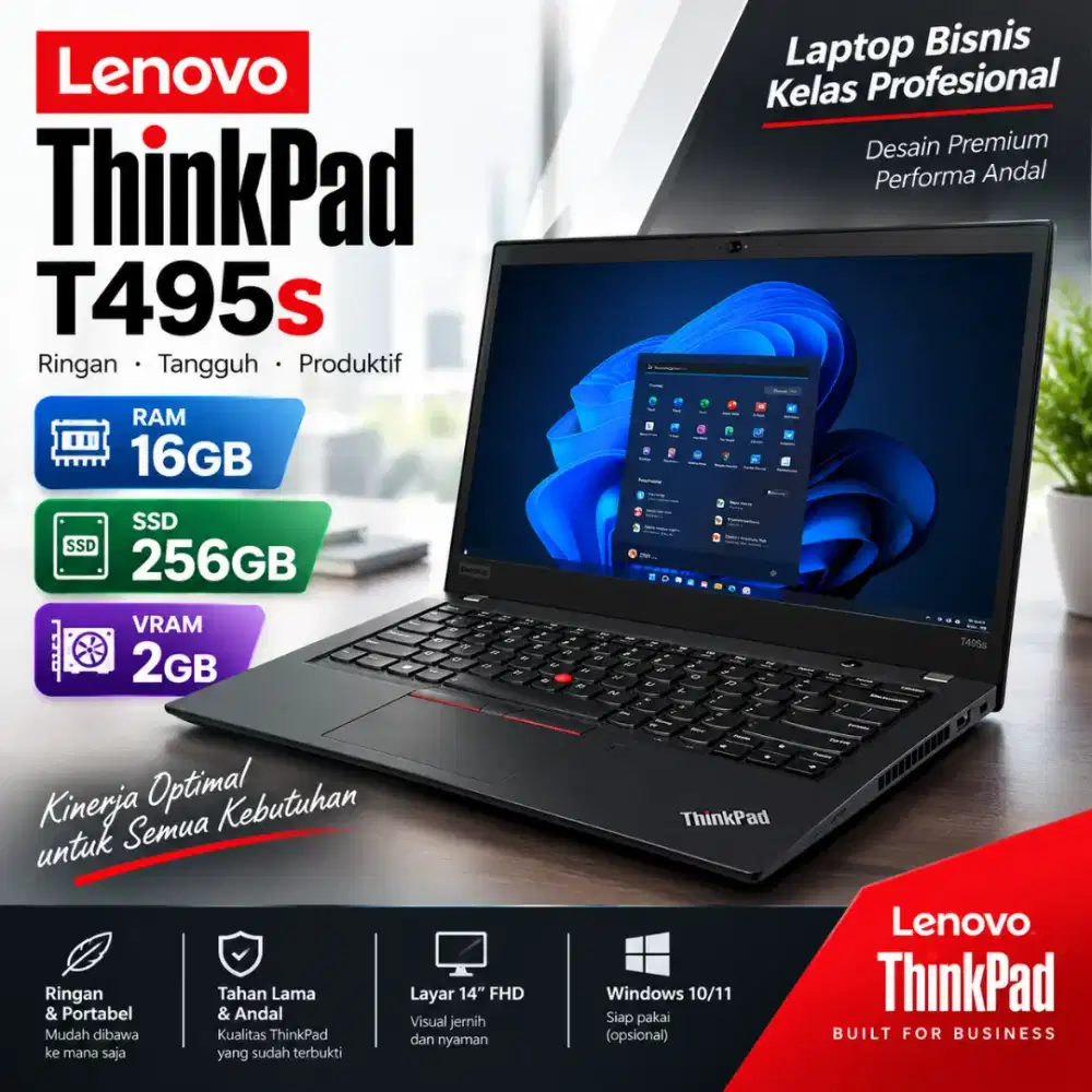 LAPTOP GAMING LENOVO THINKPAD T495S