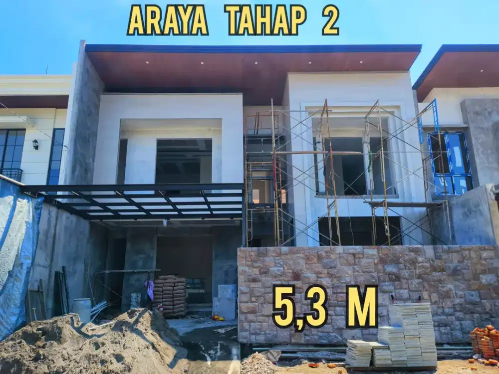 BARU GRESS  RUMAH MODERN TROPIS MEWAH ARAYA 2 GALAXY BUMI PERMAI SURABAYA TIMUR. DEKAT MERR, MANYAR, KLAMPIS, ITS, Dsb