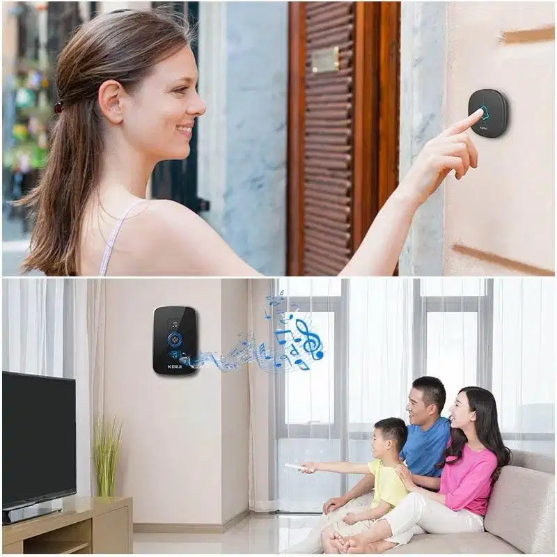 Bel bell rumah pintu kantor wireless tanpa kabel door KERUI