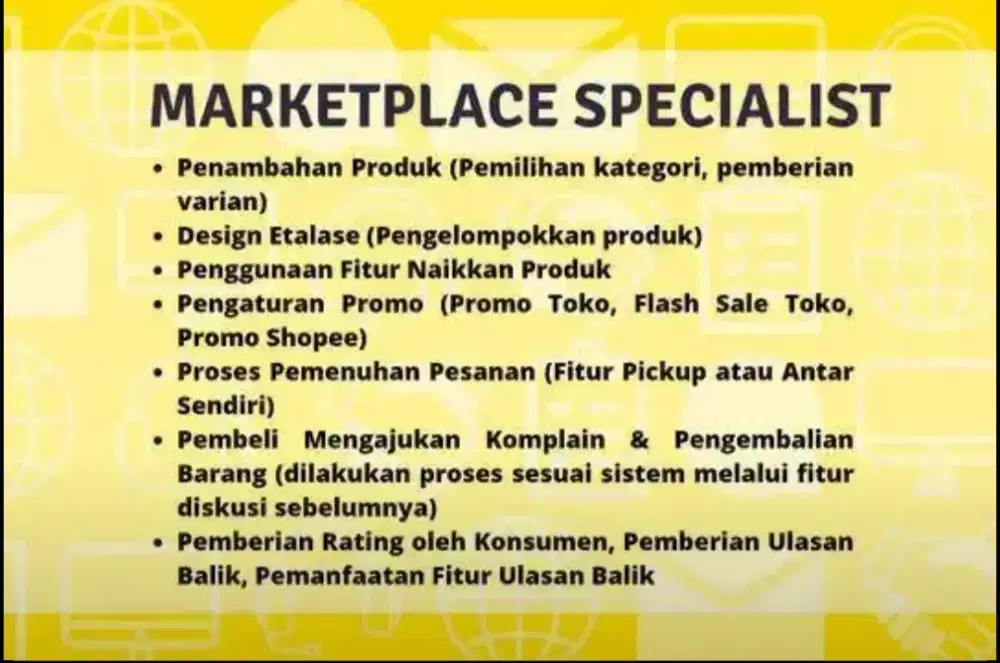 Marketplace specialist