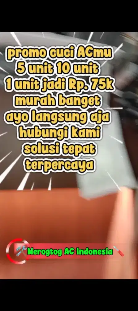 Menerima jasa :  service ac