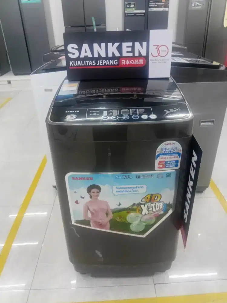 Mesin Cuci Sanken1 tabung Top loading 8 kg AW-S807