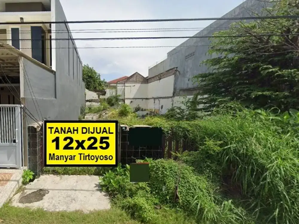 Tanah Kavling Manyar Tirtoyoso 12x25 Tompotika SHM Dkt Tirtomoyo Tirtoasri Jaya Klampis