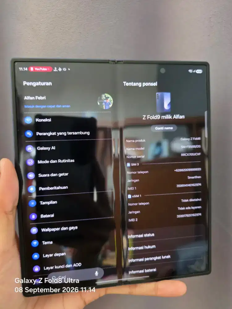 Samsung Galaxy Z Fold 6 12/512GB mantep SEIN mulus dikit