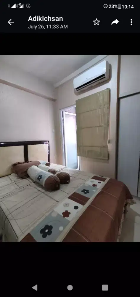 Disewakan studio apartmen Green Pramuka full furnished tower Nerine