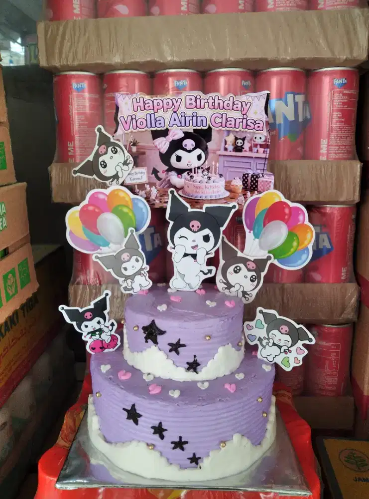 Kue ultah korumi 2 tingkat