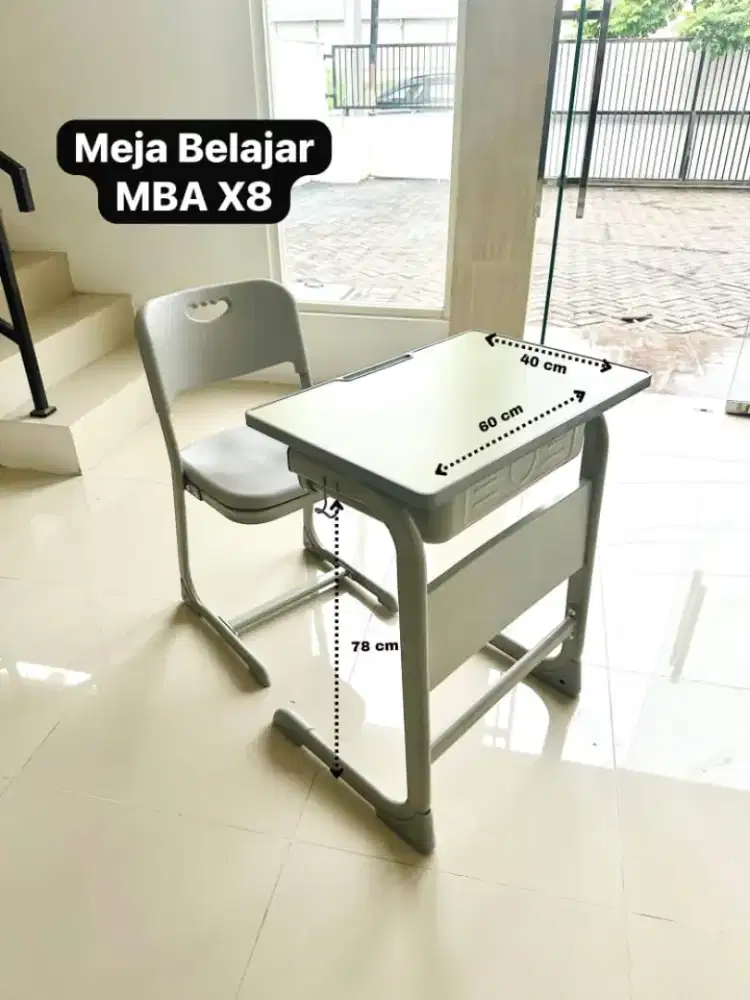 SET MEJA BELAJAR SISWA SMP/SMA/BIMBLE-NYAMAN DAN KOKOH