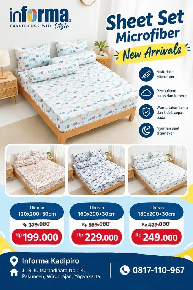 Set sprei microfiber by informa