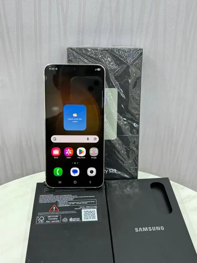 Samsung S23 5G 8/256GB Cream Garansi Resmi Ex Sein Mulus