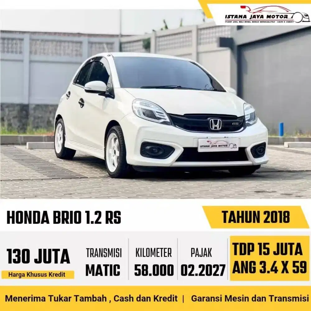 Honda Brio RS AT th 2018 #istana jaya motor