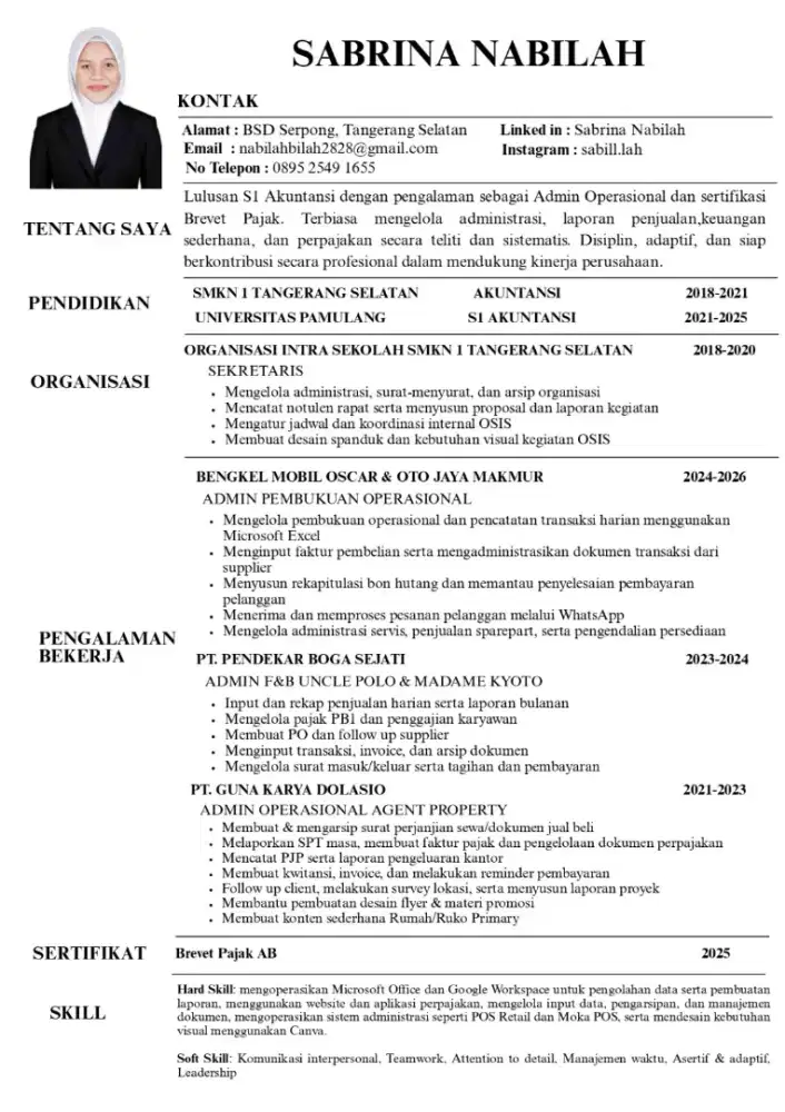 Mencari pekerjaan staff kantor admin dan PA