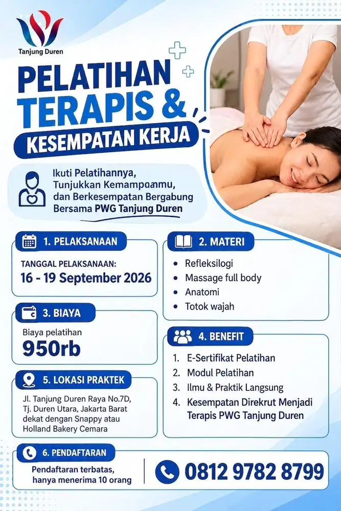 PELATIHAN & REKRUTMEN TERAPIS PWG TANJUNG DUREN
