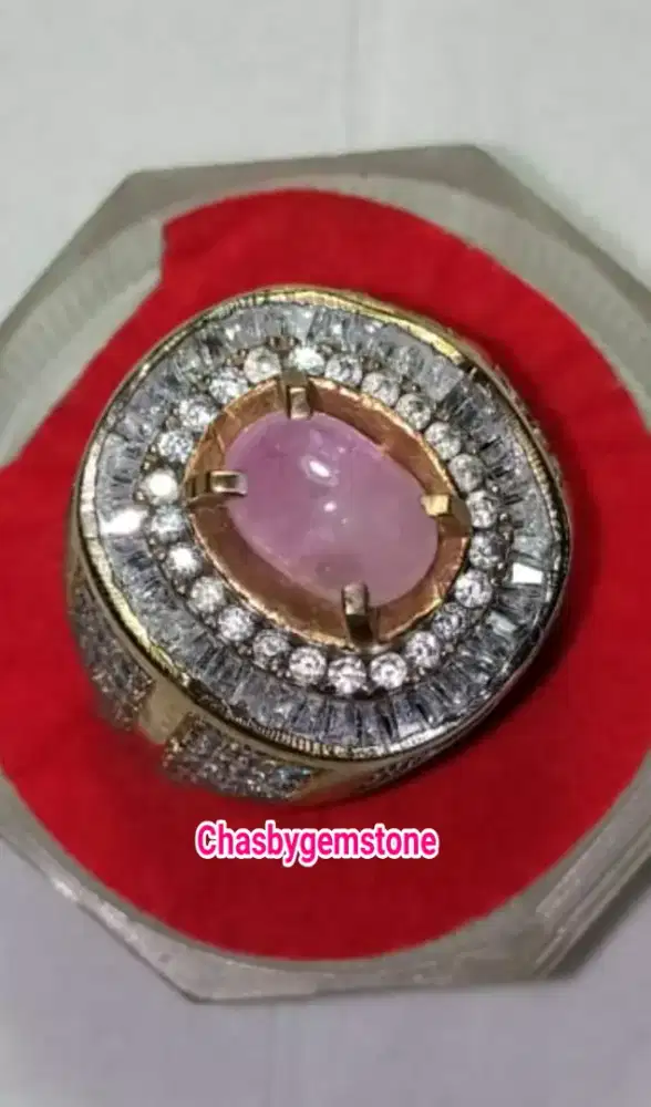 Batu Permata Ruby birma top crystal-cincin batu ruby burma cystal