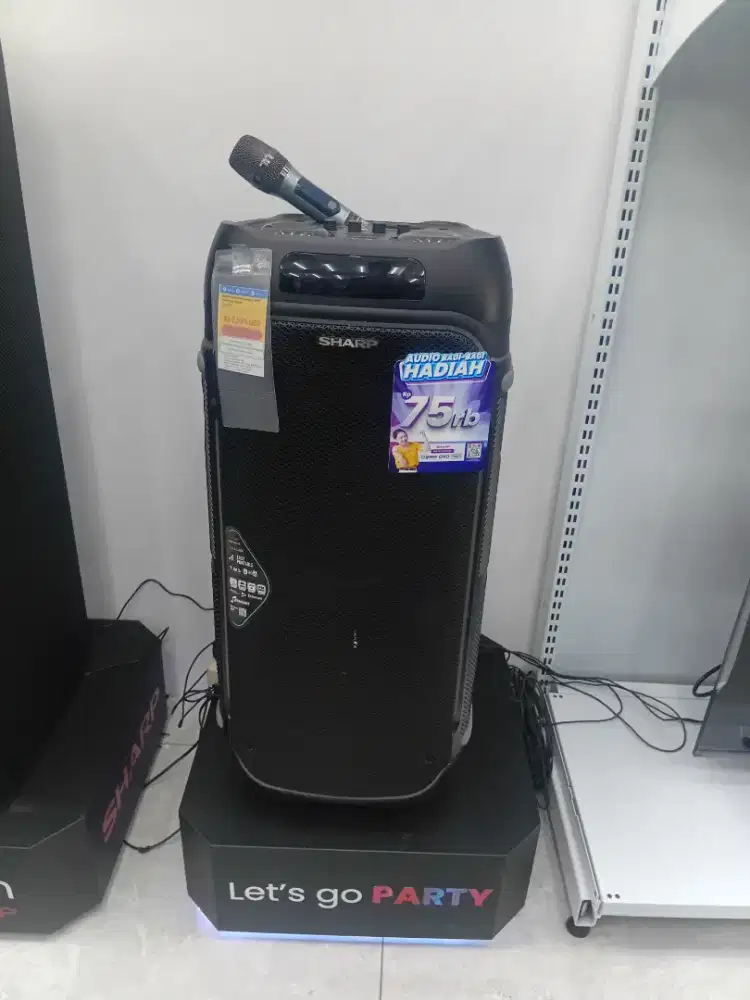 SPEAKER PORTABLE SHARP CBOX-PS9PB 10 INCH *CICILAN DENGAN AKULAKU*