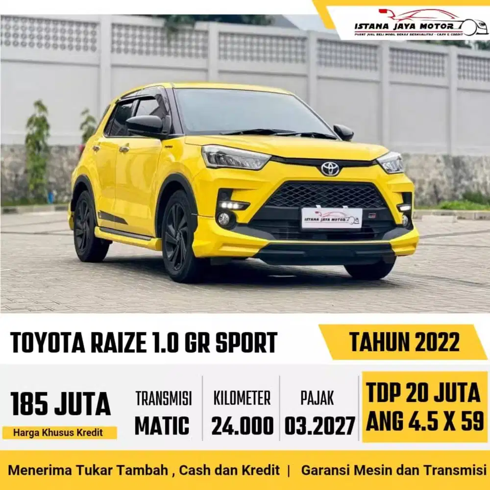Toyota Raize 1.0 GR Sport AT th 2022 #istana jaya motor