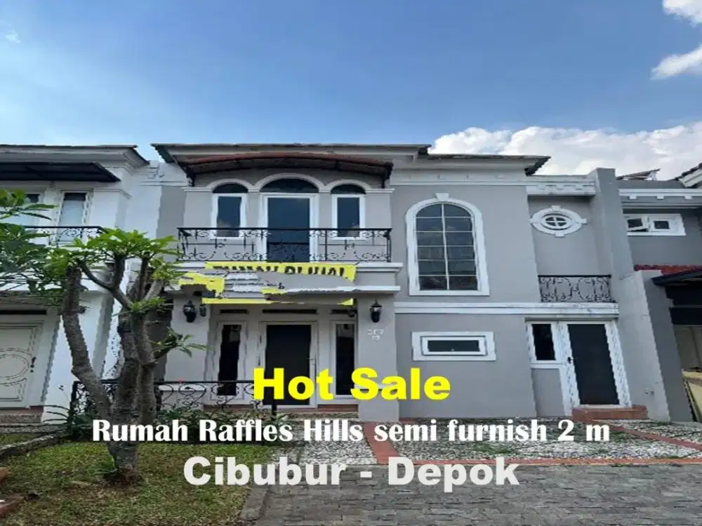 Rumah secondary Kawasan elit Cibubur Raffles Hills semi furnish