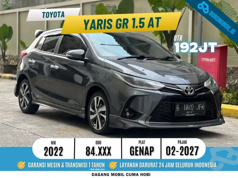 Toyota Yaris 1.5 GR AT 2022 Pajak Panjang