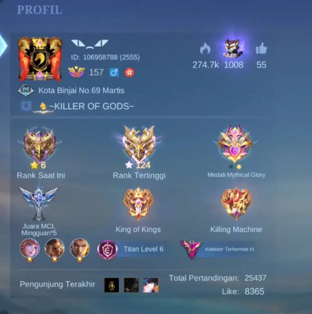 JUAL AKUN MOBILE LEGEND