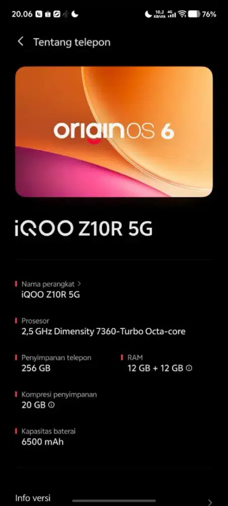 HP Iqoo Z10r (12/256)