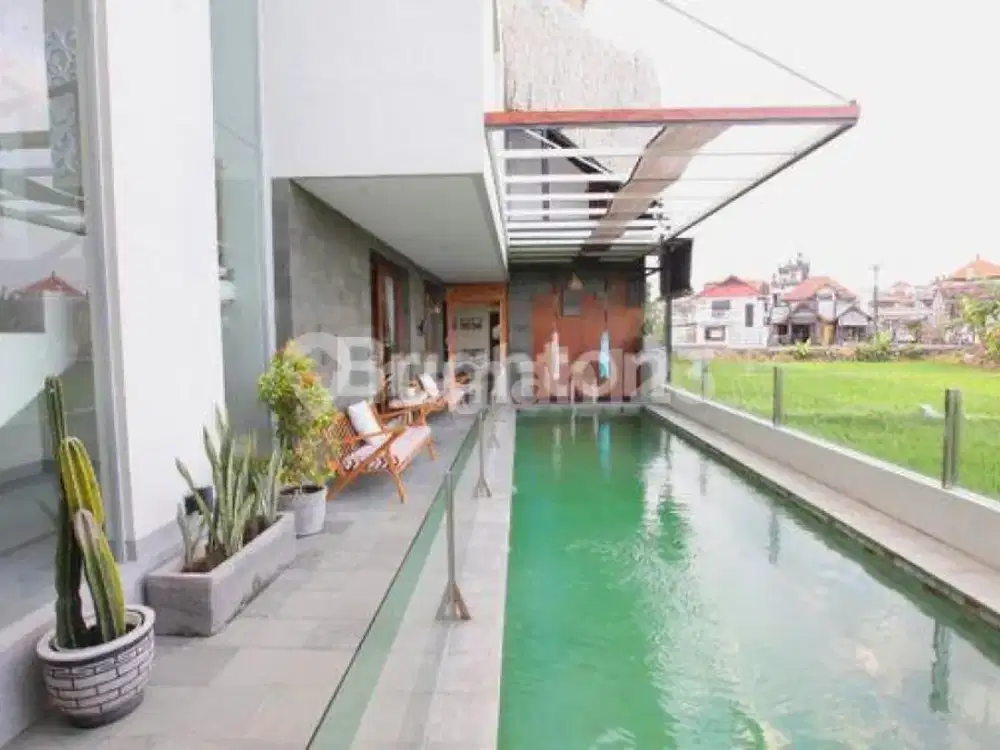 Dijual Villa Modern Dengan View Sawah Lokasi Strategis Seminyak