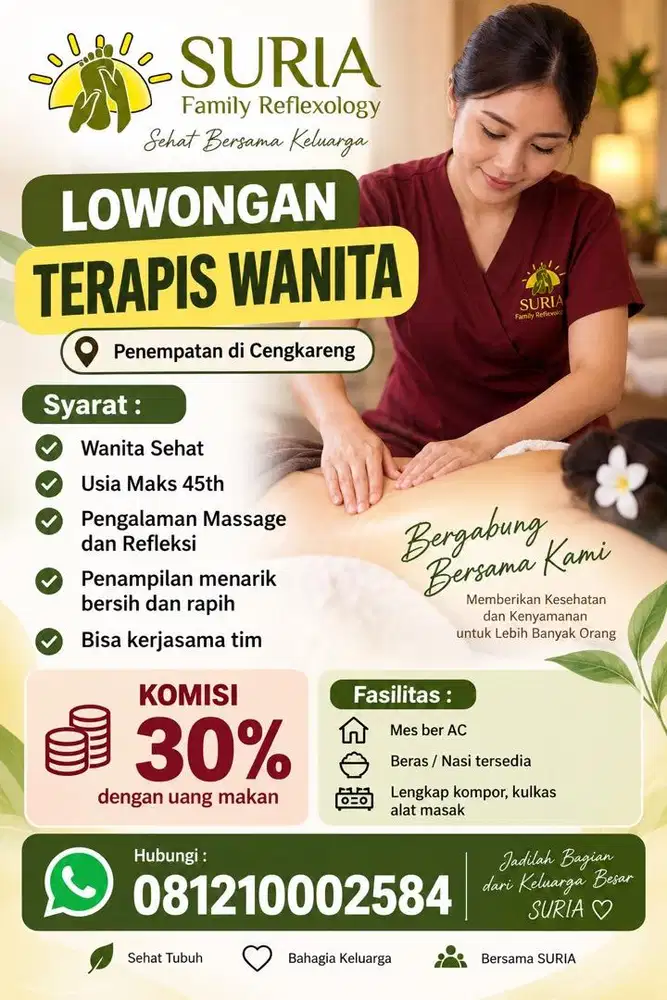 Lowongan Terapis Wanita di Cengkareng