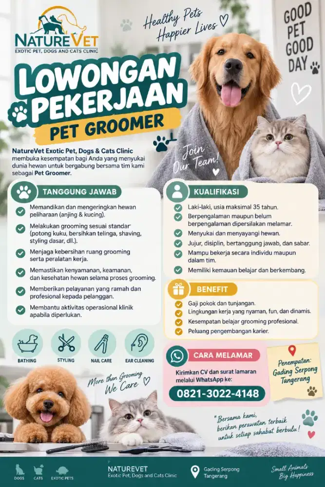 Lowongan  pekerjaan groomers