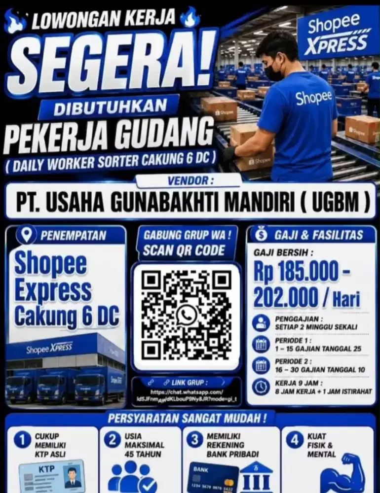 Lowongan Kerja Daily Worker Shopee