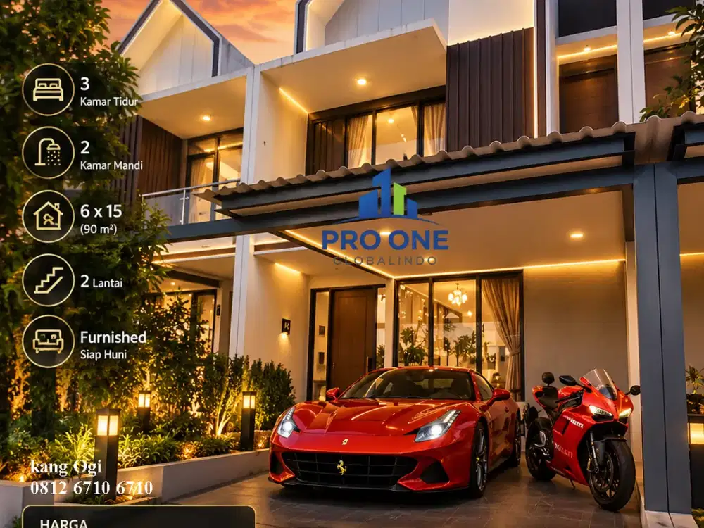 Rp1,556 M DAPAT RUMAH FURNISHED DI BEKASI! dkt Grand Wisata, Tepatnya Kota Legenda (Dukuh Bima)