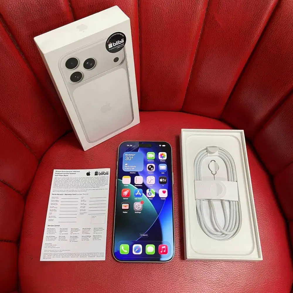 iPhone 17 Pro Max 512gb Silver Garansi iBox GDN Aktif Fullset Original