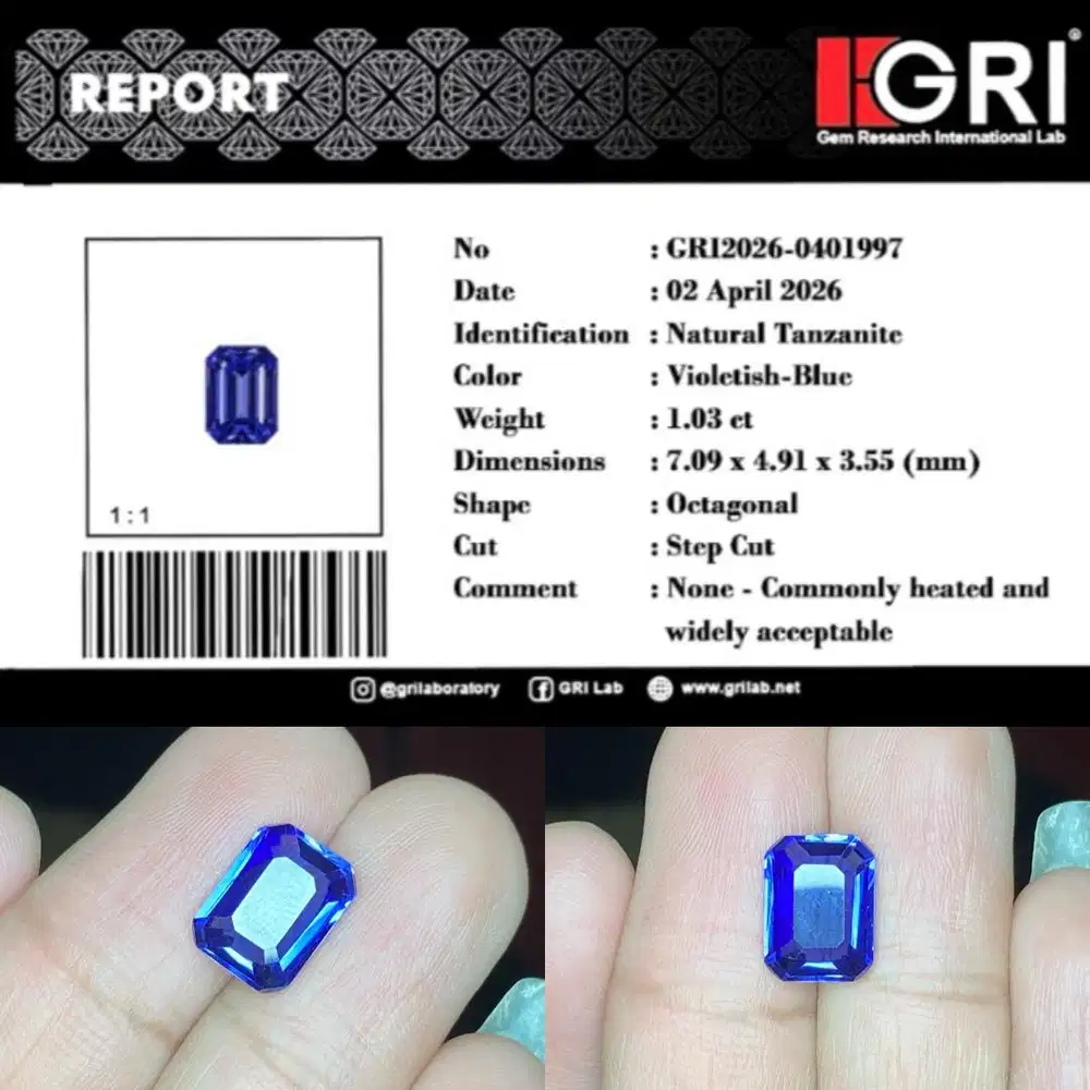 Natural Tanzanite (Zoisete)