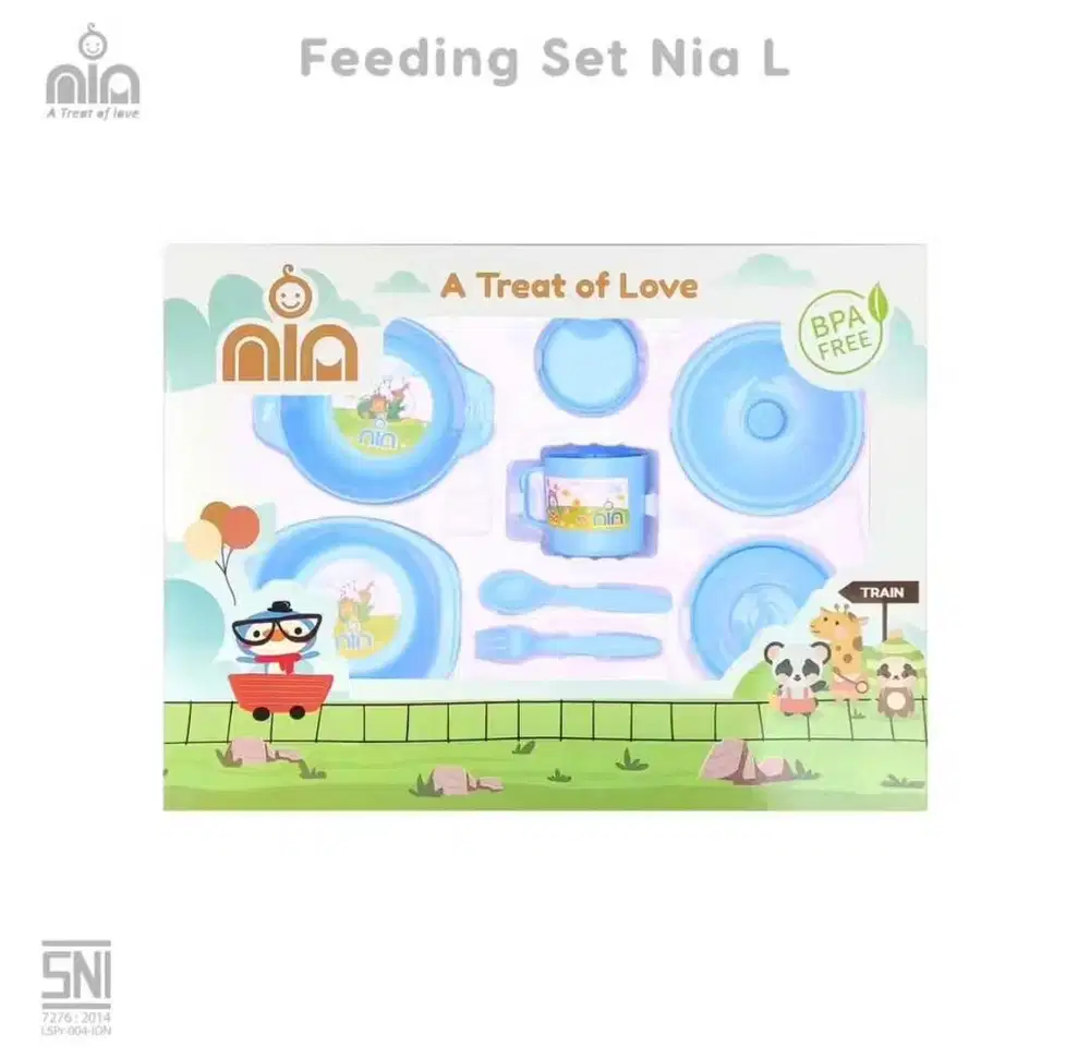 NIA Baby Feeding Set BPA FREE Peralatan Makan Bayi MPASI 4in1