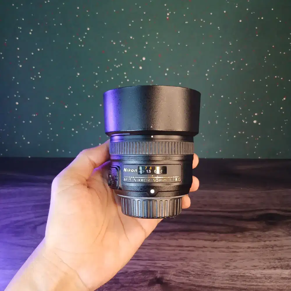 NIKON AFS 50MM F1.8 BLACK FULLSETBOX