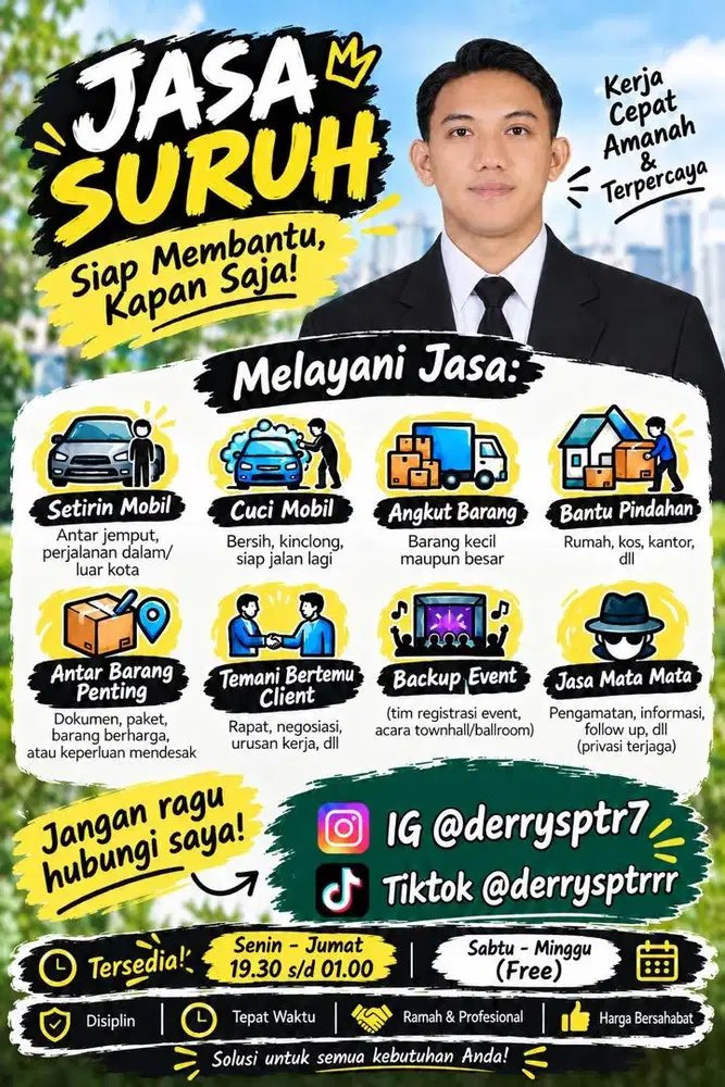 Jasa suruh untuk kebutuhan keluarga kecil