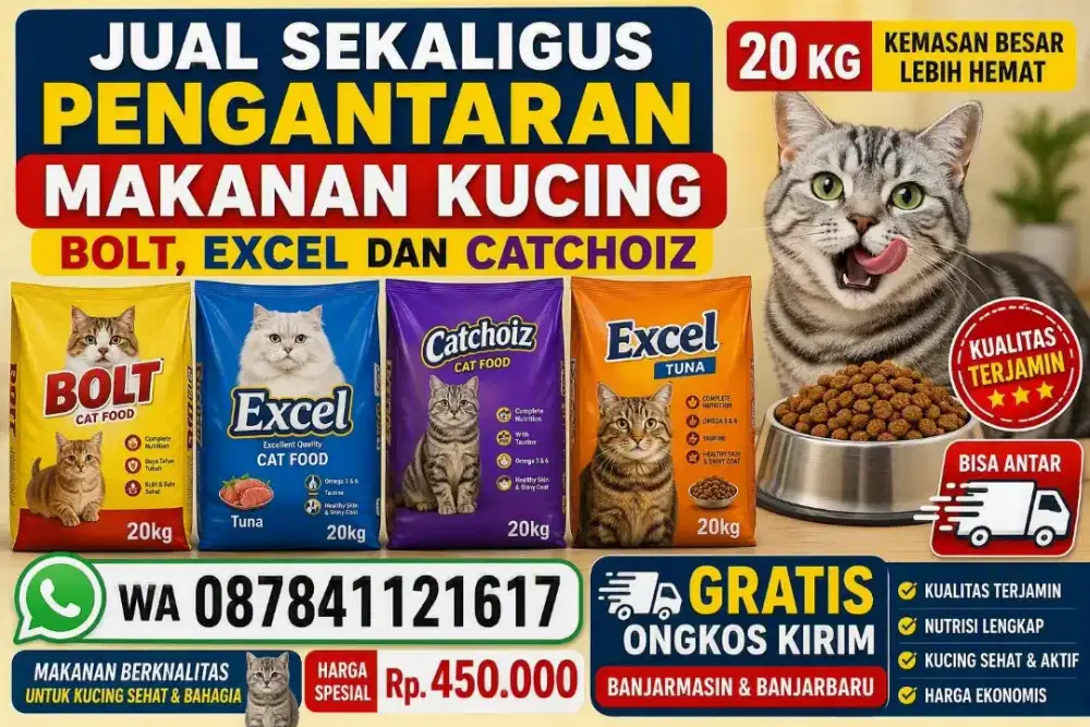 Pesan antar Bolt 20 kg, Gratis Ongkir Bjm, Bisa Bayar COD