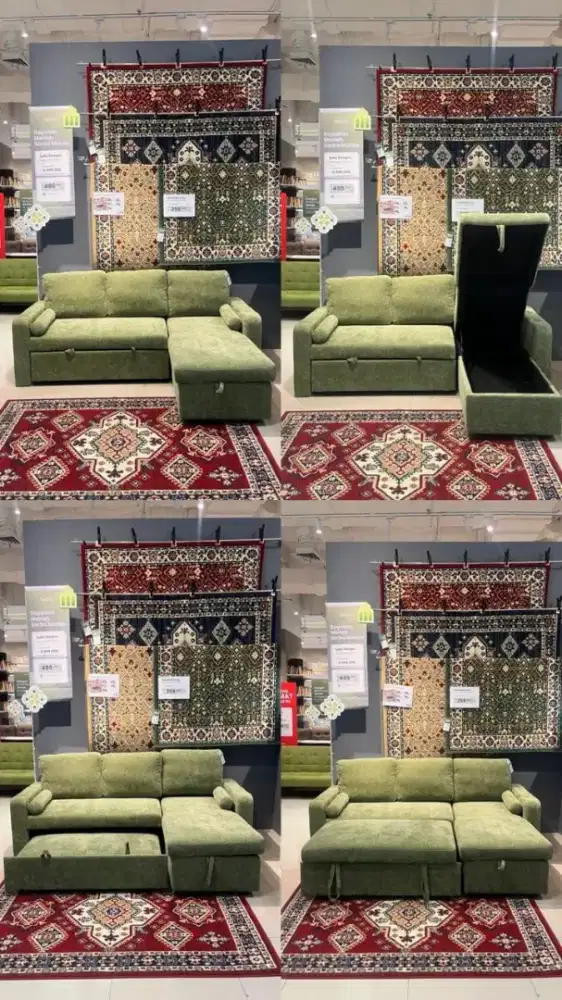 Markus Sofa Sleeper Corner Green