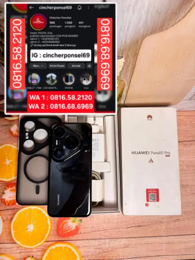 Jual hp likenew Huawei Pura 80 Pro 12/512 istimewa garansi AKTIF