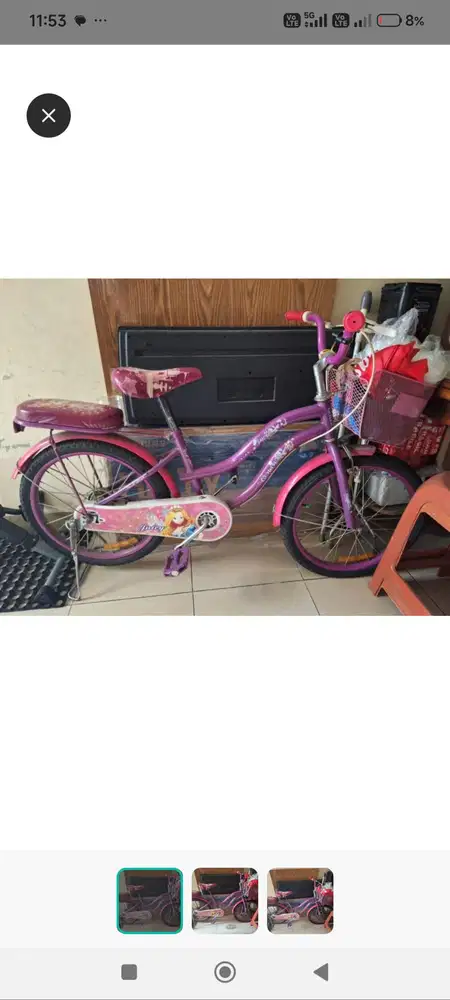 sepeda anak perempuan masih bagus