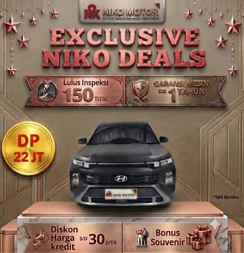 (SPT BARU KM1RB) CRETA NLINE/N-LINE PRIME TOP 2025 AT :2024