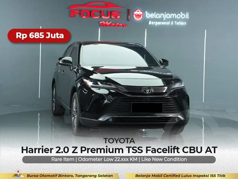 [GARANSI 5THN LOW KM] Toyota Harrier 2.0 Z Premium TSS 2020/2021/2022