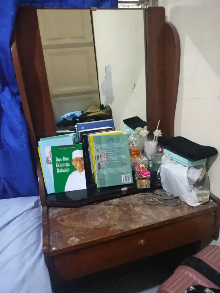 Meja rias kayu Jati tahun 90 an