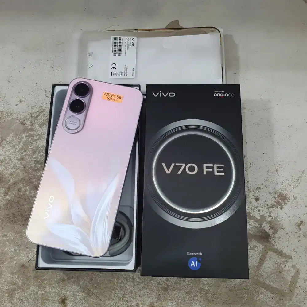 Vivo V70 FE 5G 8/256 Second Like New Fullset Original