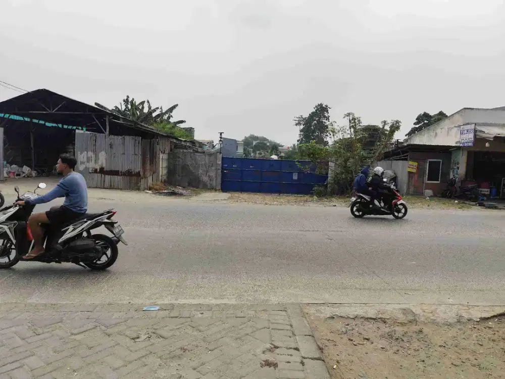 disewakan tanah siap pakai lokasi strategis jalan utama legok Karawaci Tangerang