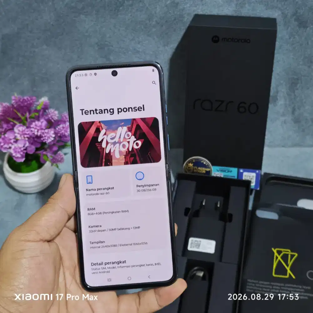 BACA DESKRIPSI || Motorola RAZR 60 8/256gb Fullset LikeNew Garansi ON