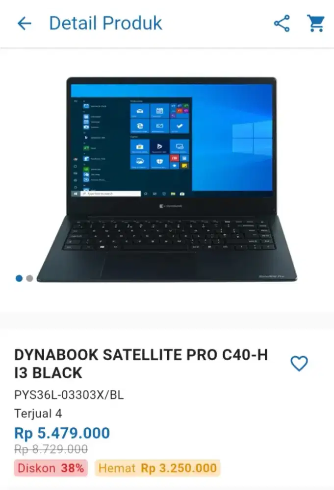 CICILAN DYNABOOK SATTELLITE PRO C40-H I3 BLACK