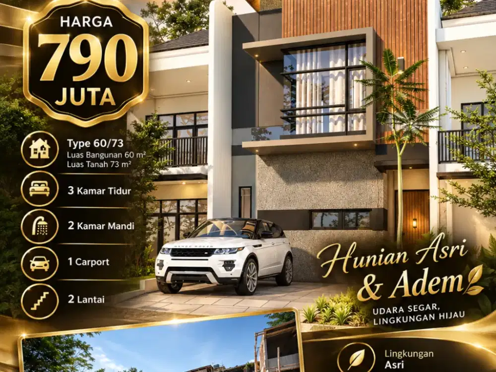 Rumah 2 Lantai Modern Type 60/73 – Sindanglaya Mandalajati | Rp790 Juta