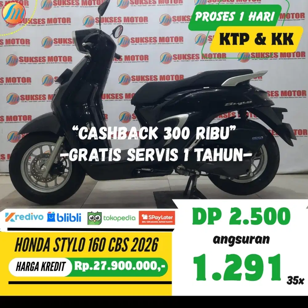 HONDA STYLO 160 CBS 2026 SEKEN DP 2,5JUTA ANGSURAN SANGAT TERJANGKAU