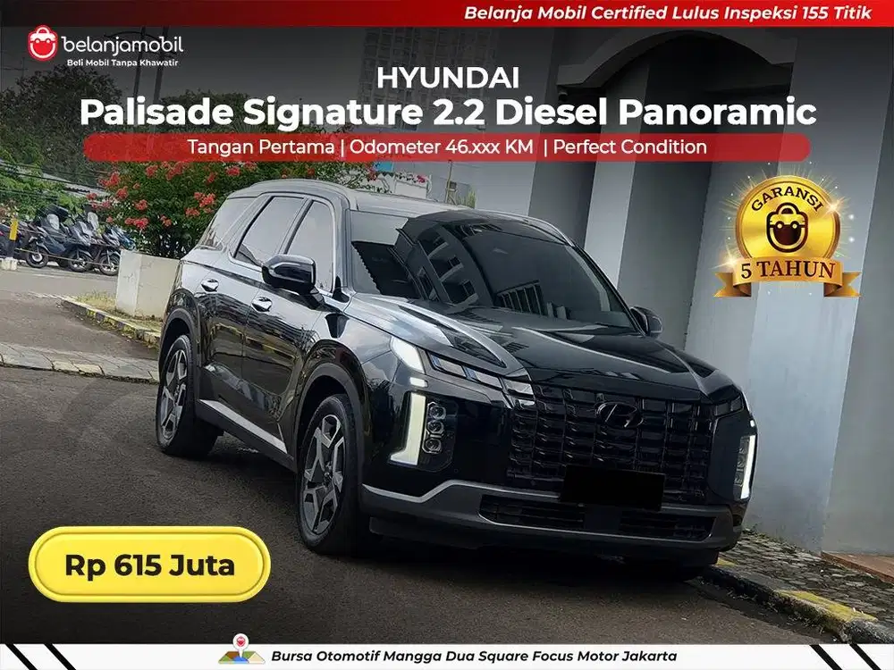 [ GARANSI 5TH ] Hyundai Palisade Signature 2.2 Panoramic AT 2023/2024
