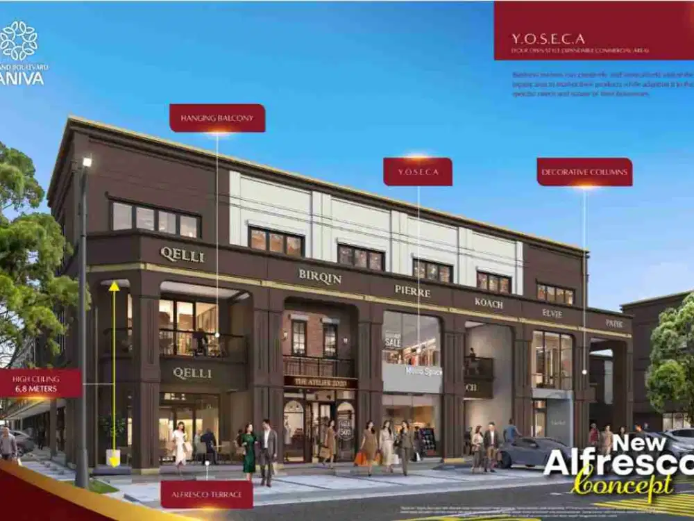 Ruko Grand Boulevard Aniva Start 3,2Man Super Hot Investasi Komersial Gading Serpong